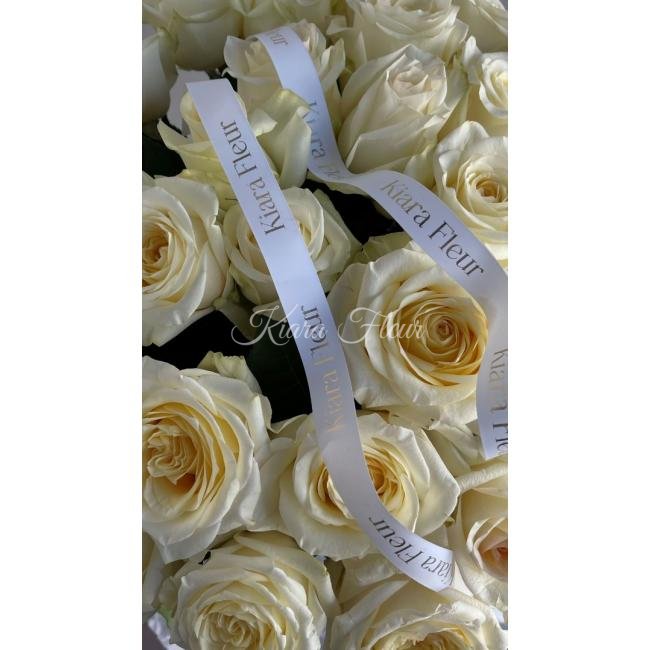 Букет роз  Candlelight на ленту от интернет-магазина «Kiara Fleur»
